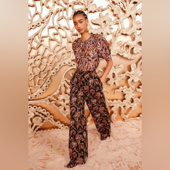 Ulla Johnson Valencia Wool Twill Wide Leg Pant - Picture 1 of 6